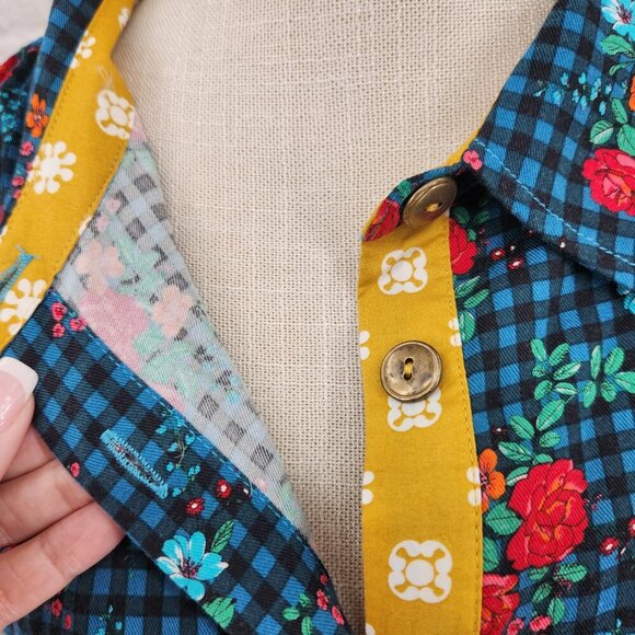 Matilda Jane Choose Your Path Fa La La Dress Floral Button Up Size Small NEW - Picture 4 of 16